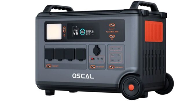 station d'énergie robuste et portable Oscal PowerMax 3600 est en promotion
