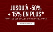 15% de remise supplémentaires sur les dernières démarques des soldes PUMA