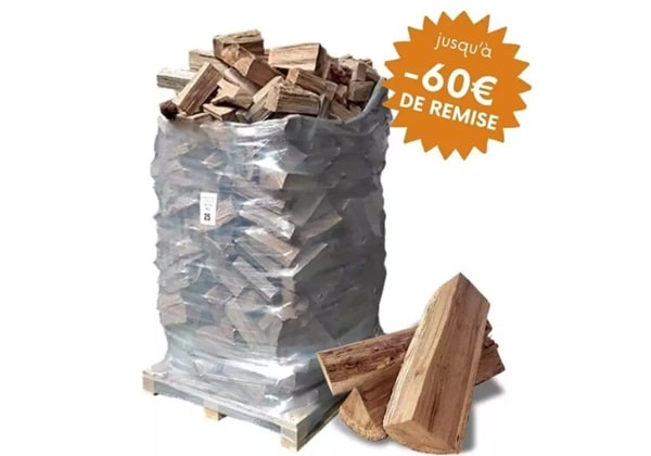 Achetez votre palette de bois de chauffage en ligne sur Brazeco : actuellement de 20€ à 40€ de remise