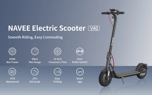 Bonne affaire trottinette électrique NAVEE V40 : 355€ (525W, certifiée ABE, autonomie 40 km)