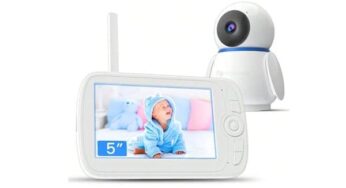84€ babyphone caméra avec écran de contrôle 5 pouces Proscenic BM300 (sur batterie, vision nocturne, audio, température) 