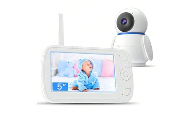 87€ babyphone caméra avec écran de contrôle 5 pouces Proscenic BM300 (sur batterie, vision nocturne, audio, température) 