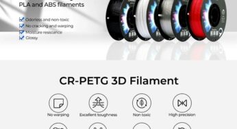 69€ lot de 6 rouleaux filament Creality CR-PETG ( 2kg jaune, 2kg transparent et 2kg bleu transparent)