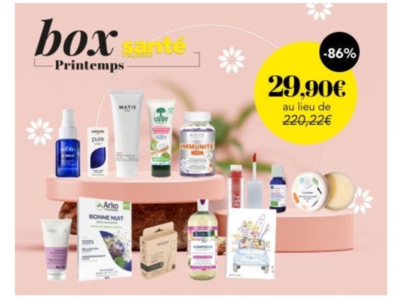  Box Printemps de Santé Magazine au prix de 29,9€ pour une valeur de 220,22€ (Uni Medias)