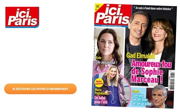 offre abonnement au magazine ici paris 6 mois d'actualité people