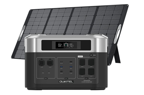 promotion pack station energie portable oukitel bp2000 + 1 panneau solaires 400w