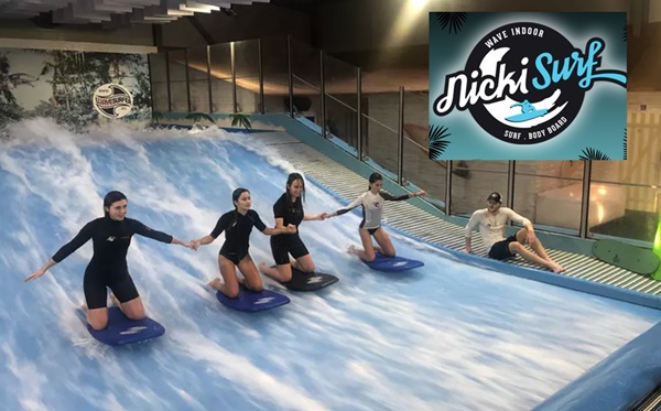 session pas cher de bodyboard indoor chez nicki surf