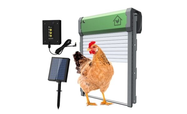 porte de poulailler automatique solaire avec télécommande, capteur solaire...