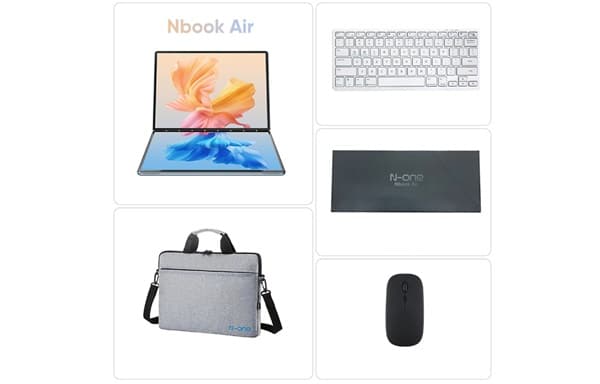 PC portable double écran tactile N-one Nbook Air en promotion 559€ (+ clavier offert, souris et sacoche )
