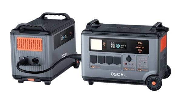 centrale électrique robuste Blackview Oscal PowerMax 3600 + batterie supplémentaire Oscal BP3600 3600Wh,