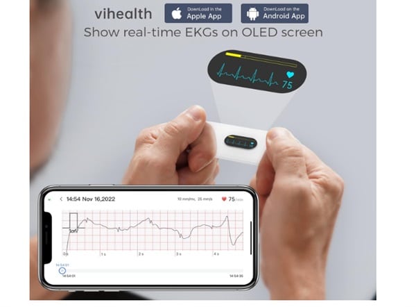 électrocardiogramme électronique portable et connecté CheckMe DuoEK-S