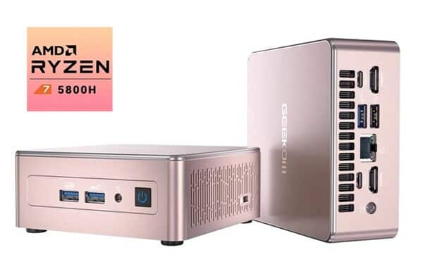mini PC GEEKOM A5 avec processeur AMD Ryzen 7 5800H