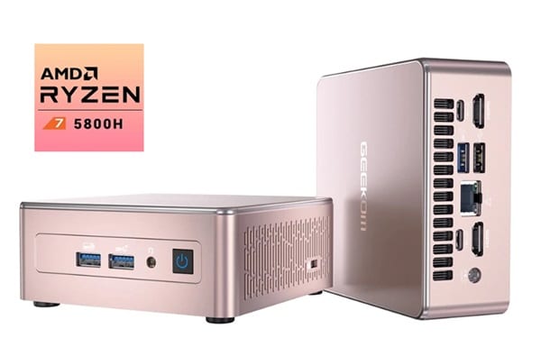 mini PC GEEKOM A5 avec processeur AMD Ryzen 7 5800H
