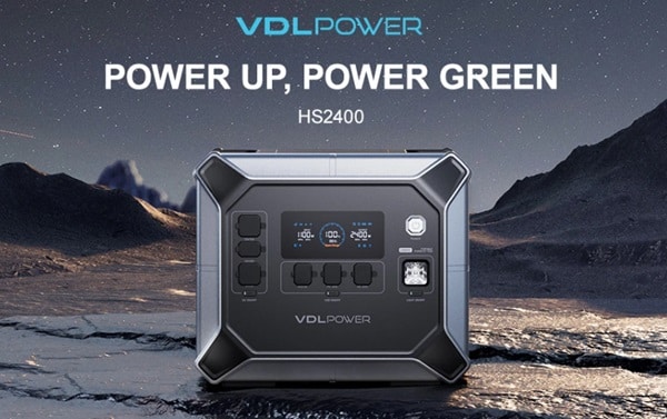 station portable d'énergie vdl power hs2400 2400w