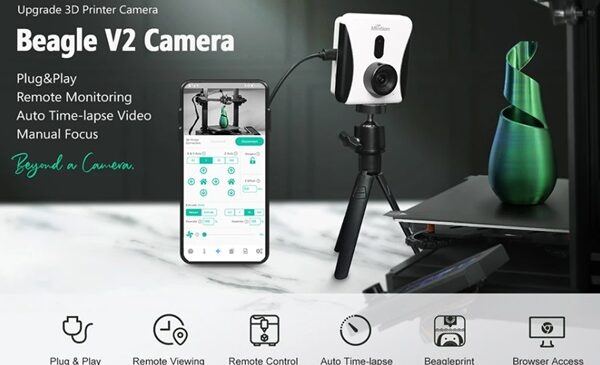 caméra pour imprimante 3d avec trépied mintion beagle v2 