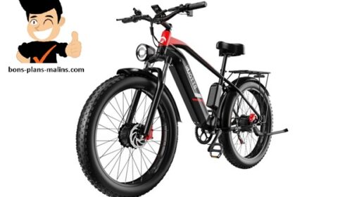 1239€ vélo électrique avec pneus larges 26 pouces DUOTTS F26 (double moteur 750W, 55Km/h…)