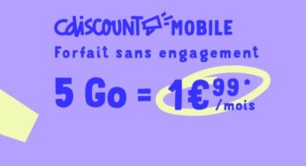 Cdiscount Mobile : promo sur le forfait 5Go à seulement 1,99€/mois (appels-SMS-MMS illimités)