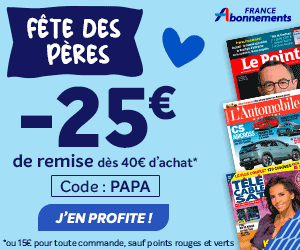 Offrez un abonnement magazine pour la fête des pères avec une remise exceptionnelle de 25€ offrez un abonnement magazine pour la fête des pères avec une remise exceptionnelle de 25€