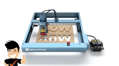 Vente flash graveur laser haute vitesse Sculpfun SF-A9 40W : 697,15€ (36000mm/min, 40x40cm, Air Assist)