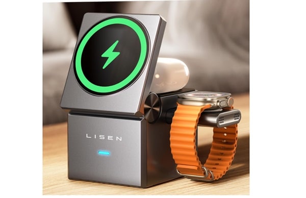 Chargez tous vos appareils Apple avec le chargeur induction 3 en 1 LISEN Chargez tous vos appareils Apple avec le chargeur induction 3 en 1 LISEN