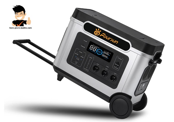 station d'alimentation Foursun 3600W - 3200Wh en promotion