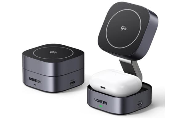 station de charge sans fil 2 en 1 iPhone & AirPods UGREEN Qi2