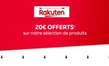 20€ offerts sur rakuten sur un sélection de produits