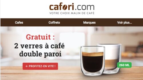 30€ de commande de café sur Cafori (Cafebonmarche) = 2 verres à double paroi de 260 ml offerts ☕️