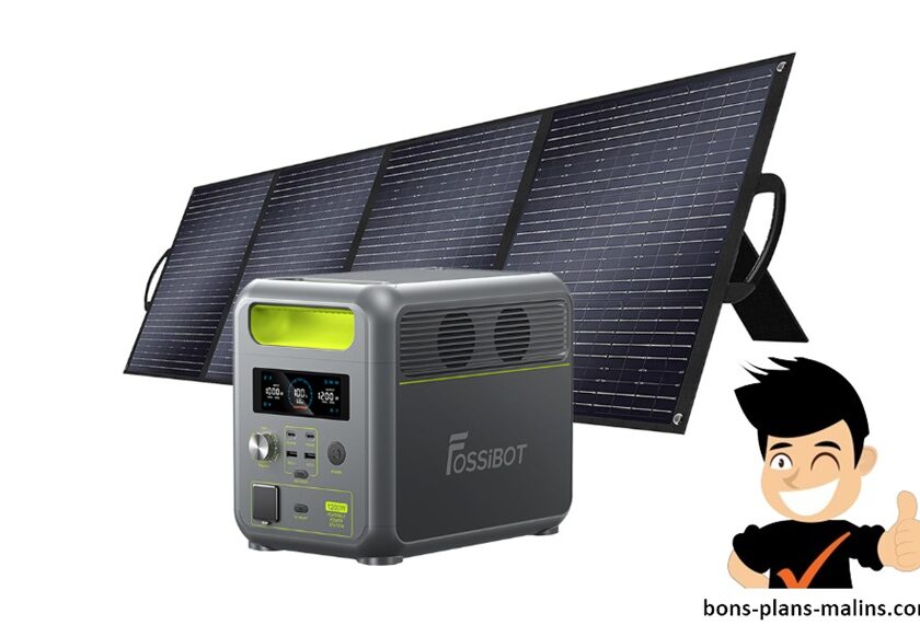 Énergie portable et durable pack fossibot f1200 + panneau solaire