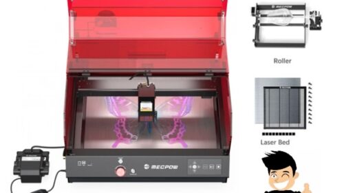 Promotion Mecpow X4 Pro 22W : le graveur laser avec couvercle de protection + rouleau rotatif + lit laser pour 559€ !