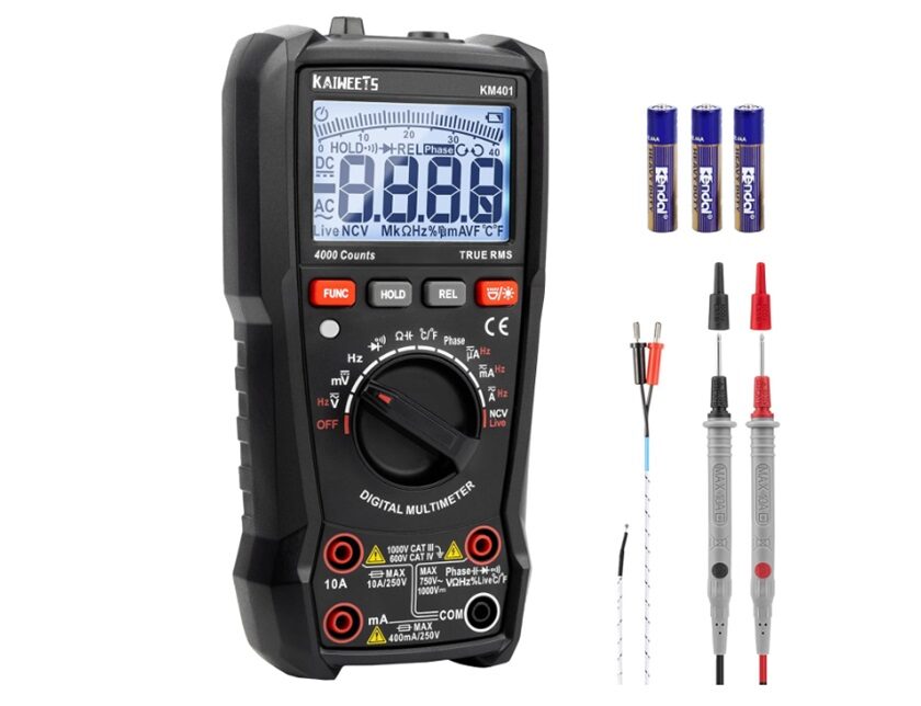 Multimètre numérique professionnel TRMS 4000 comptes KAIWEETS KM402 : qualité à petit prix ! (17,99€) Multimètre numérique professionnel TRMS 4000 comptes KAIWEETS KM402