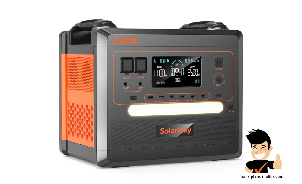 station énergie portable 2500w 2304wh solarplay q2402m en promotion