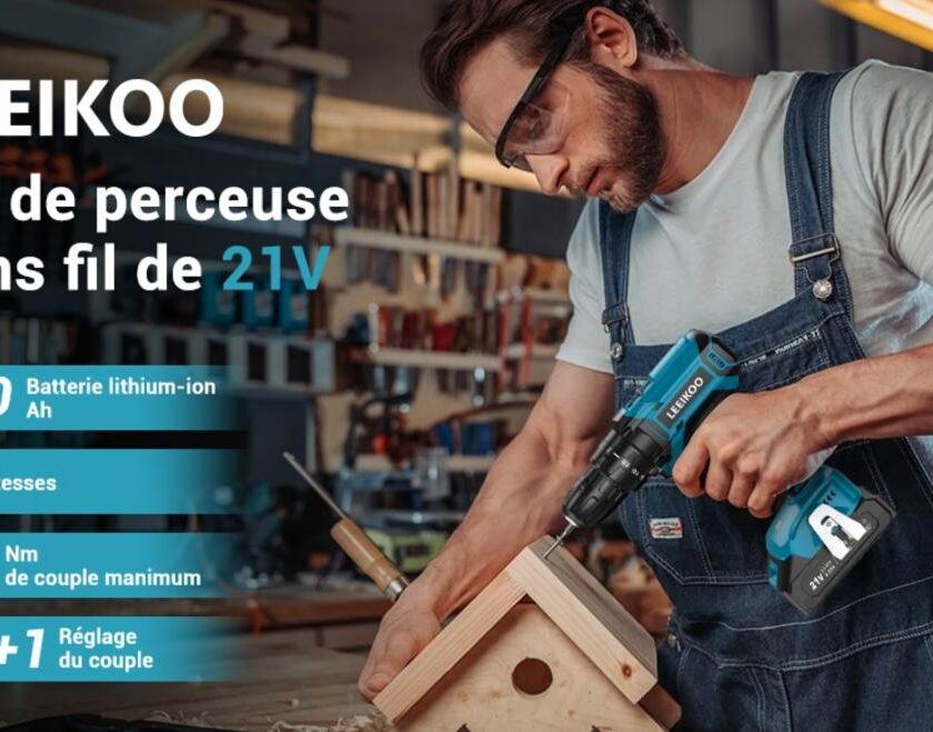 Promotion perceuse visseuse sans fil 21V LEEIKOO : votre alliée pour le bricolage, à -50% ! 🔧 promotion perceuse visseuse sans fil 21v leeikoo