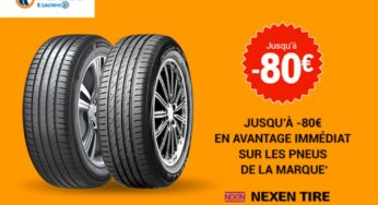 Jusqu’à 80€ de remises immédiates pour l’achat de pneus Nexen Tires sur E. Leclerc Auto