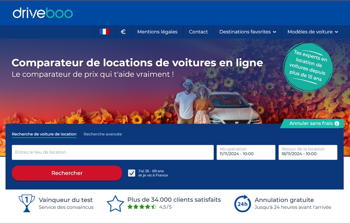 Réservez votre location de voiture avec Driveboo et économisez 