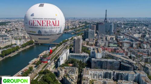 Survolez Paris dans le ballon Generali à tarif réduit : 14€ au lieu de 20€ (enfant 11€)