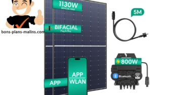 Adoptez l’énergie solaire : kit 2 panneaux bifaciaux 435W + micro-onduleur Zendure pour 379€ ⚡