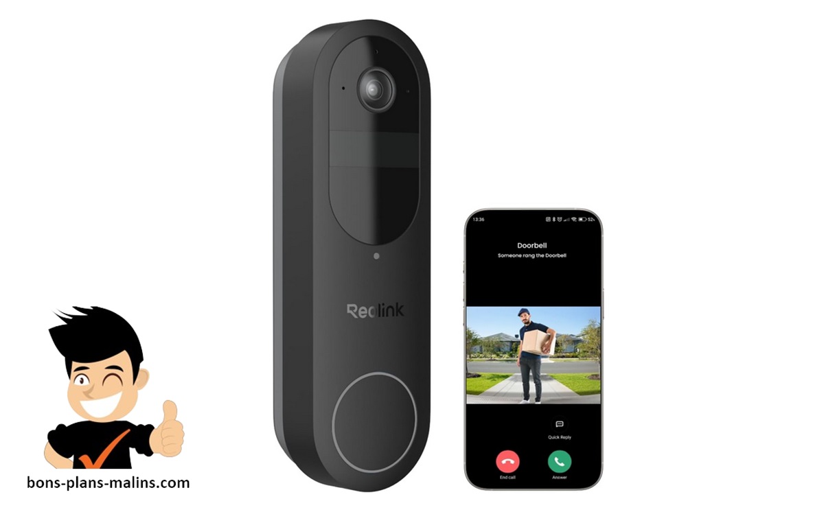 Gardez un œil sur votre porte avec la caméra sonnette connectée Reolink 2K WiFi 