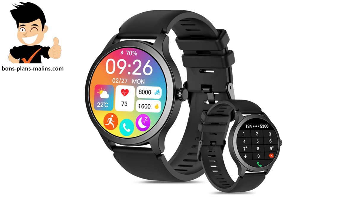 Offre flash montre connectée Gydom 1,32 pouces