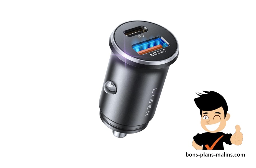 Promotion chargeur USB allume-cigare LISEN 2E75