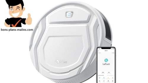 79,99€ petit aspirateur robot WIFI LEFANT M210 avec capteur de collision 6D et auto-recharge