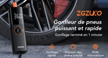 Pour vos pneus, ballons et plus : le petit mais costaud gonfleur ZGZUXO à moins de 20 € ! 🚗💨