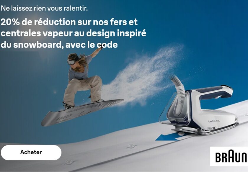 20% sur les fers et centrales vapeur braun