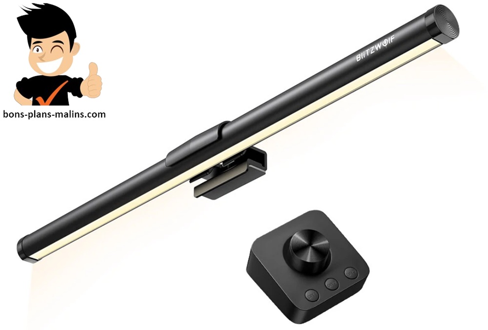 blitzwolf bw cml5 la barre de lumière pour écran avec télécommande