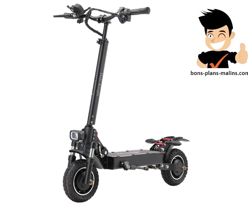 super puissante trottinette électrique tout terrain halo knight t104 2x1000w, 10 pouces