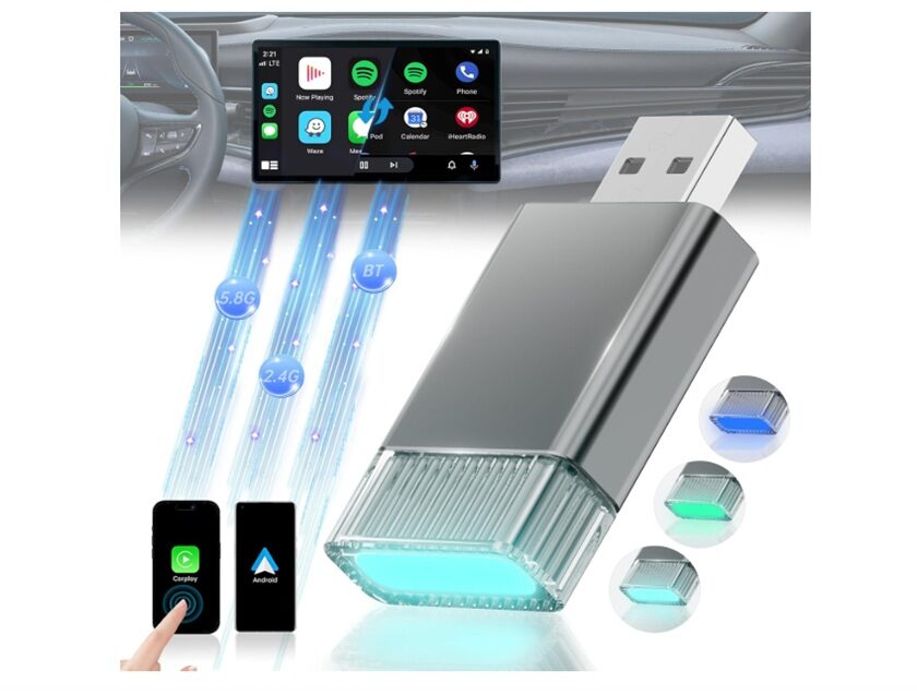 transformez votre voiture avec l'adaptateur carplay & android auto sans fil feisca cp 04