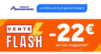 Offre abonnements magazines ⚡ 22€ de remise sur les dizaines de titres (sans minimum) et tirage 100000€ 💰
