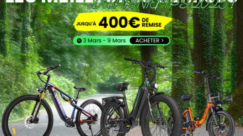 Vente de printemps vélos électriques sur Buybestgear : Lankeleisi MG600 Lite, Vakole EMT29 et Engwe L20 SE au meilleur prix