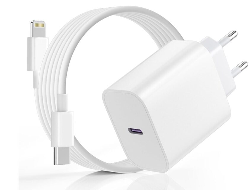 50% chargeur rapide 20w avec câble lightning de 2 mètres