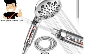 Douche relaxante garantie avec le pommeau de douche SURFOU HS102RG à -50% (12,49€) livré avec tuyau 🚿